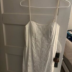 Elegant White Spaghetti Strap Dress